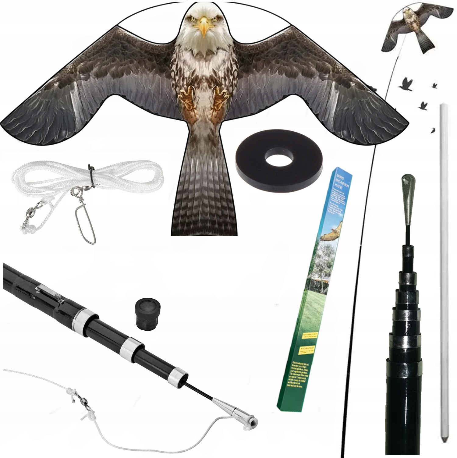 Profesionálny Plašič vtákov Škorcov Orol Šarkan Vlajkový Stožiar 7m