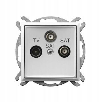 Aria Rtv-sat zásuvka se dvěma Sat výstupy bílá GPA-U2S/m/00 Ospel