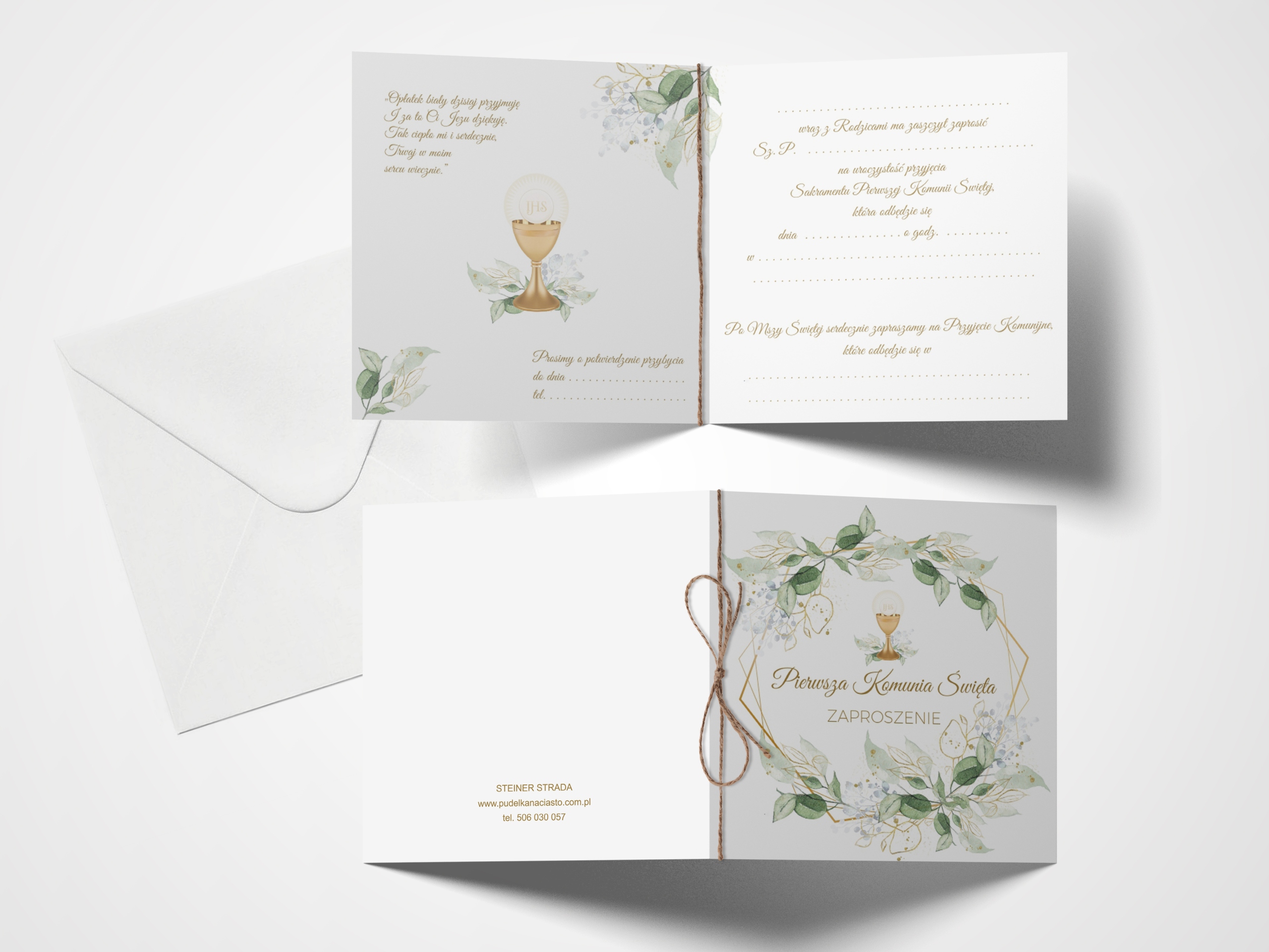 Zaproszenia na KOMUNIĘ Zaproszenia komunijne 10szt dla dziewczynki Marka inna