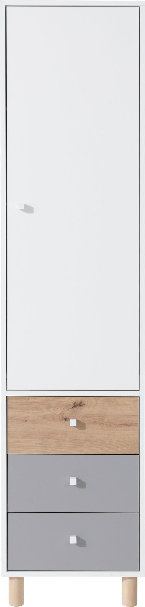 Skříň jednodveřová Sannio 45 cm Výklopné dveře Bílá