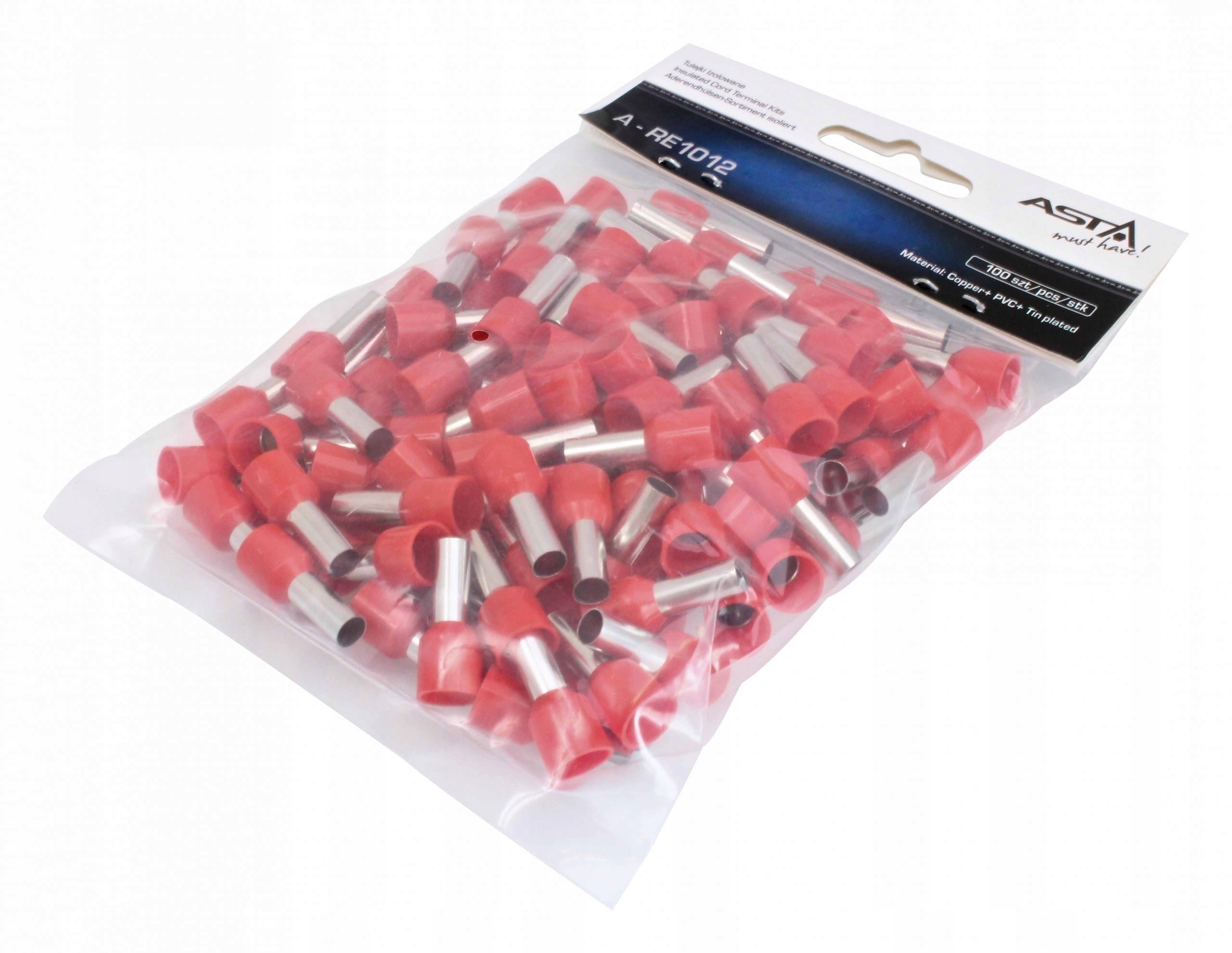 Tulejki izolowane kablowe tulejka 10 mm² 100 szt Kod producenta AS A-RE1012