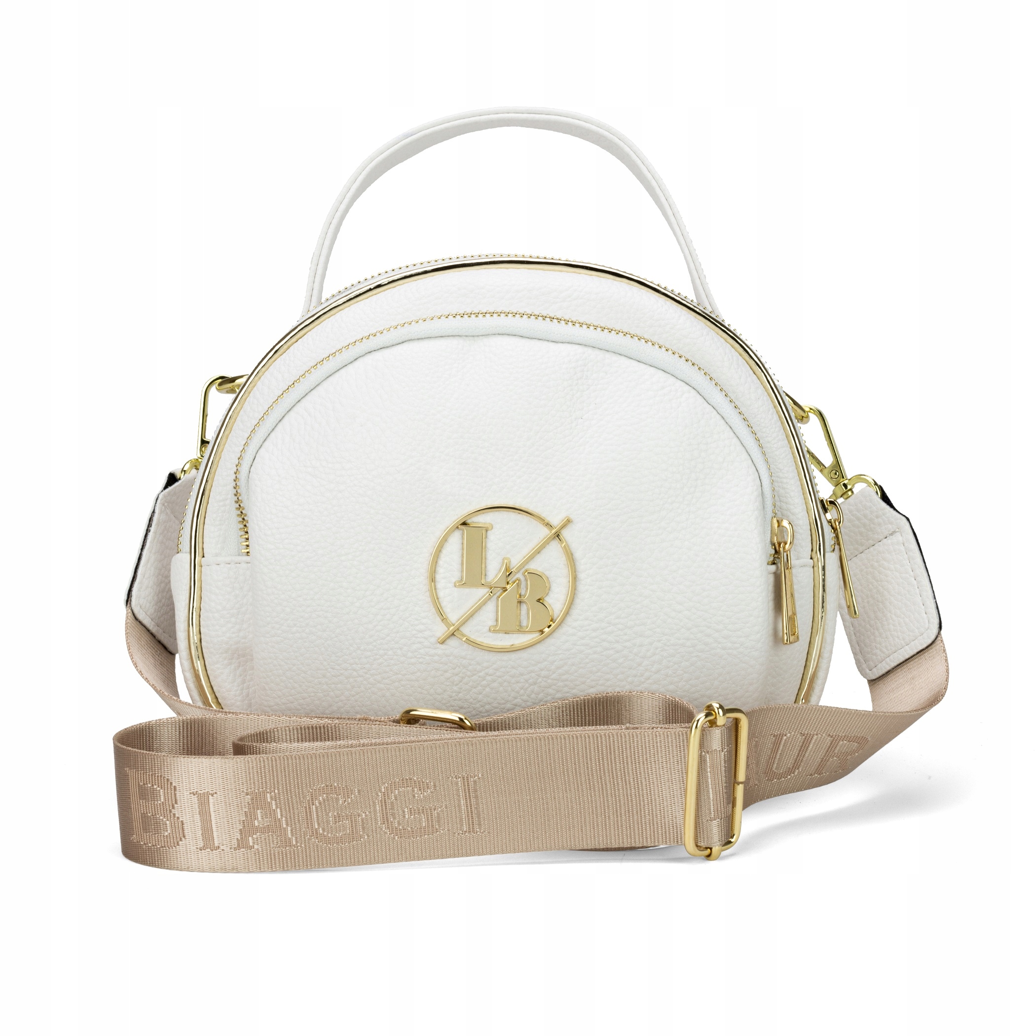 

Biała Polska Torebka Listonoszka Laura Biaggi Logo