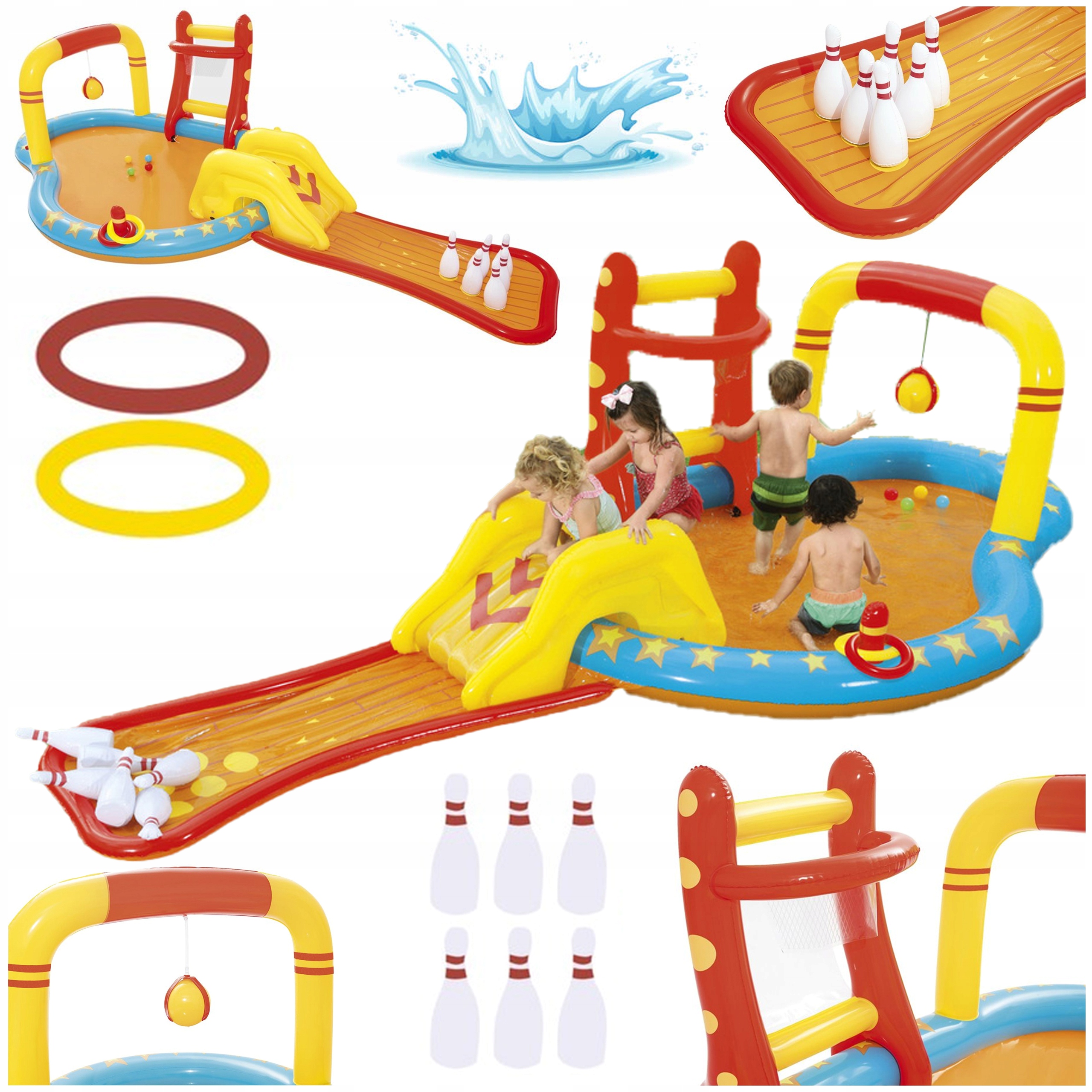 Wodny Plac Zabaw Dla Dzieci Dmuchany Basen Fontanna Zjeżdżalnia Zabawki