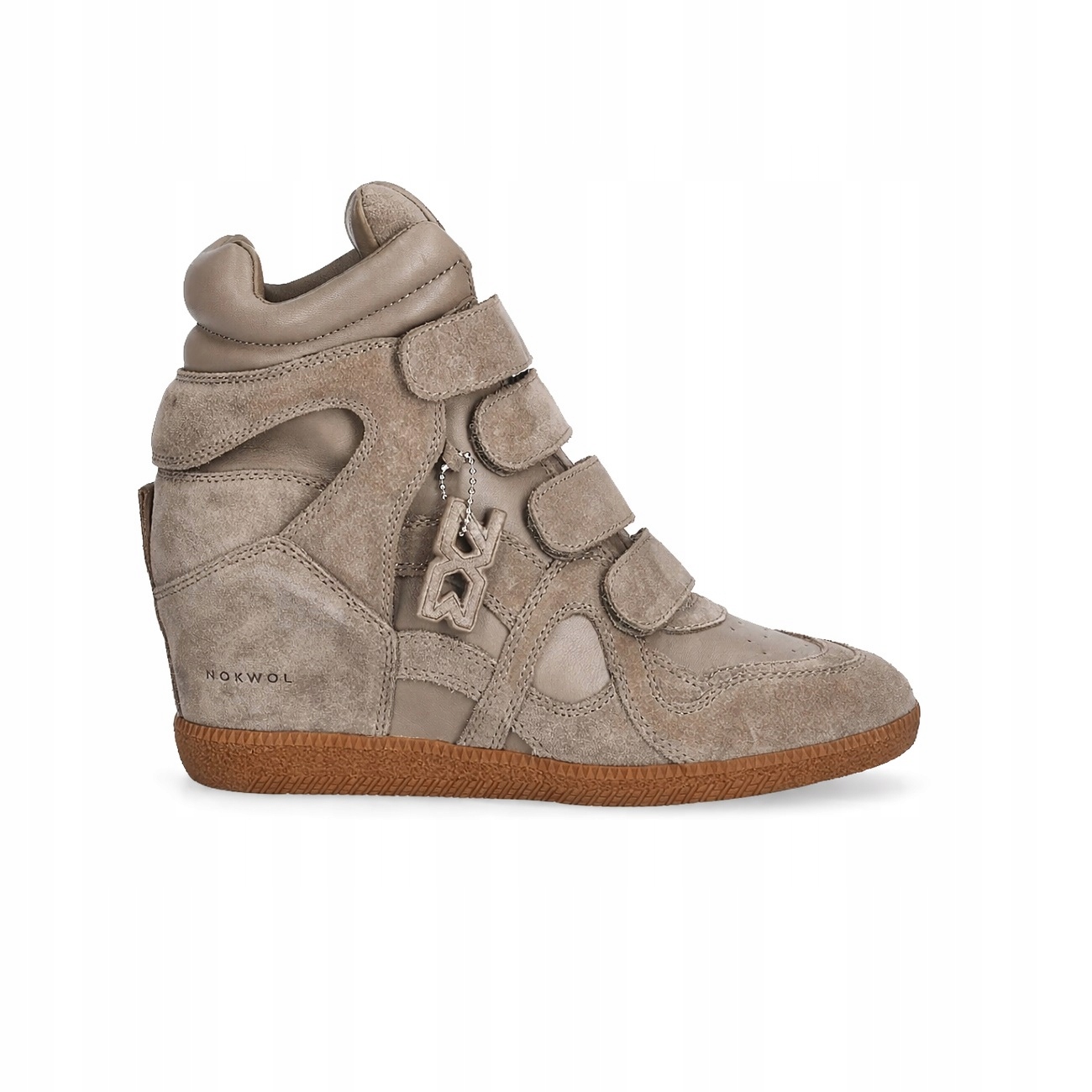 Nokwol Dámské kotníkové boty Eden Taupe Leather Suede 36