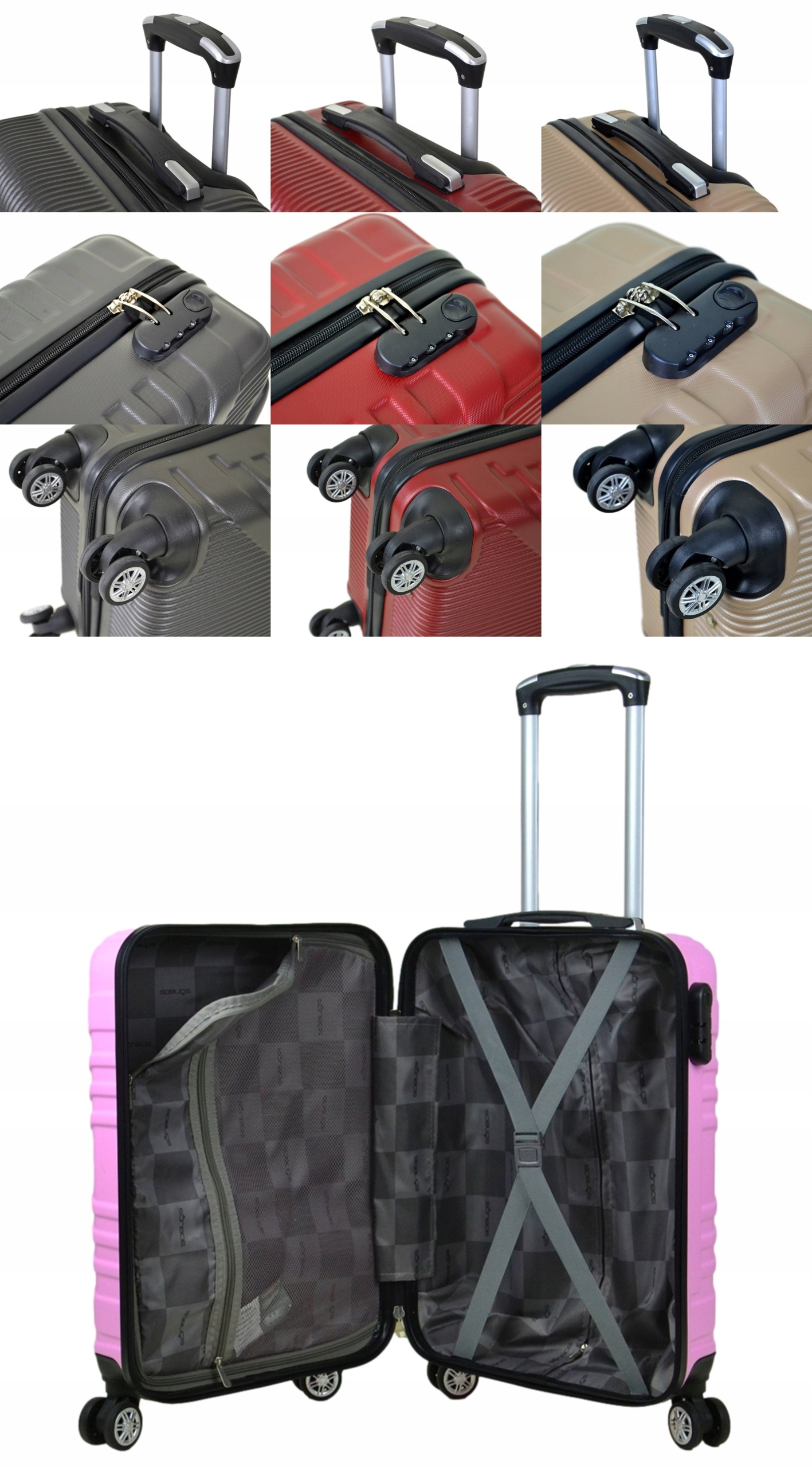 WALIZKA PODRÓŻNA KABINOWA ABS SUNBAG - MODEL 8082 Płeć produkt uniseks