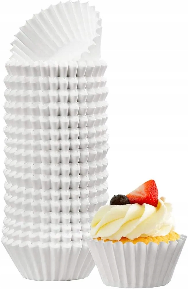 

Białe foremki papilotki muffinki do pieczenia x200