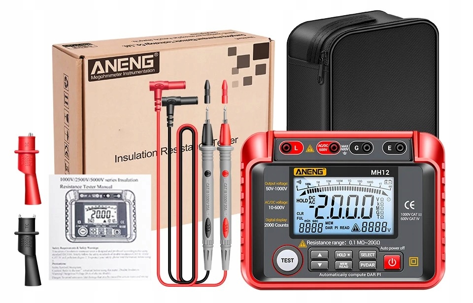 Aneng MH12 Multimetr s měřením izolačního a uzemňovacího odporu