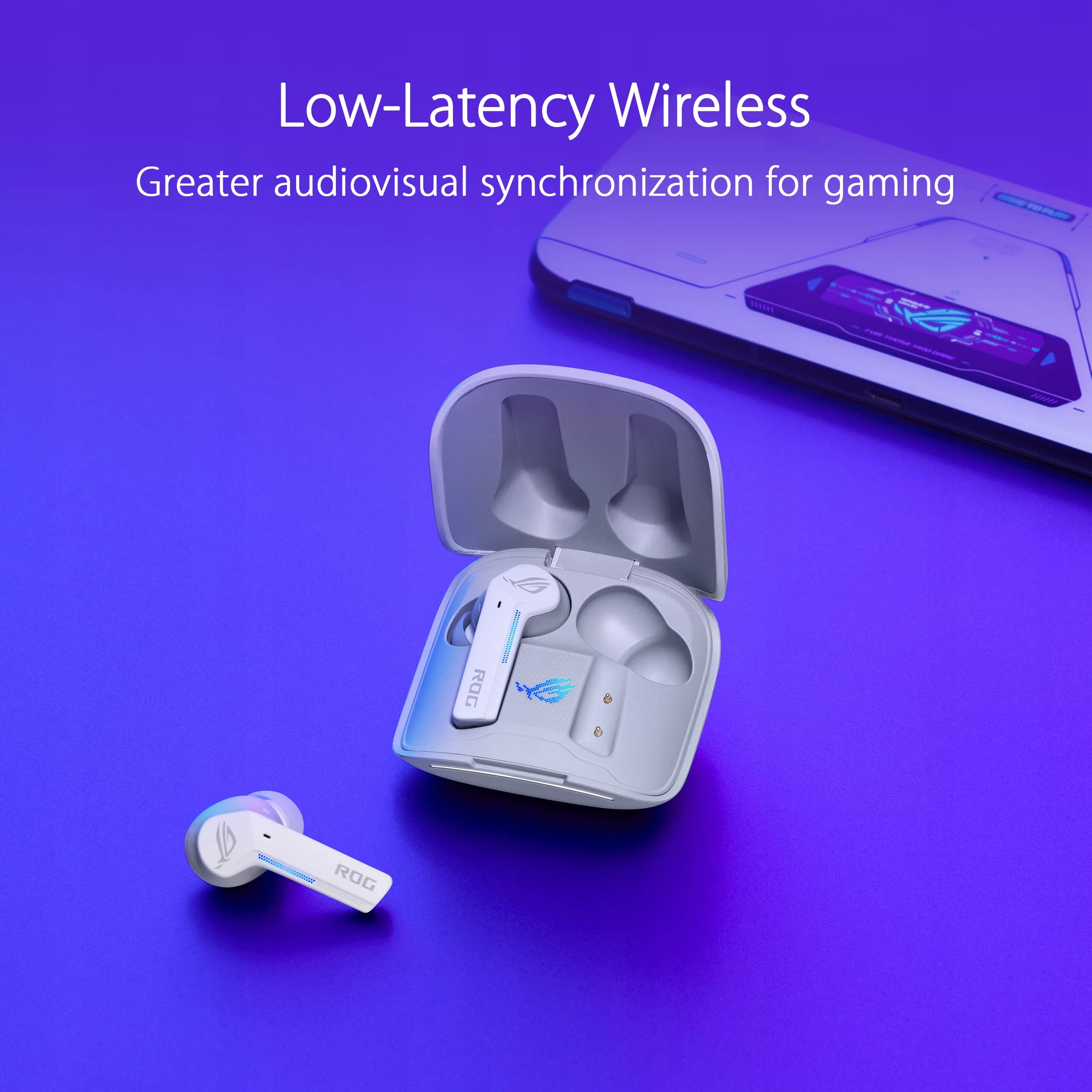 ASUS ROG Cetra True Wireless Słuchawki Douszne ANC 27h Białe — miniatura 2