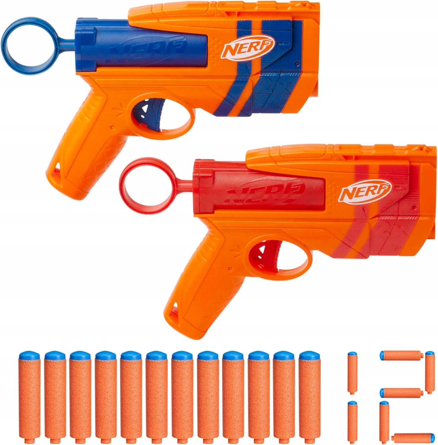 Nerf N Series Dwupak wyrzutni 12 strzałek N1 pomarańczowy