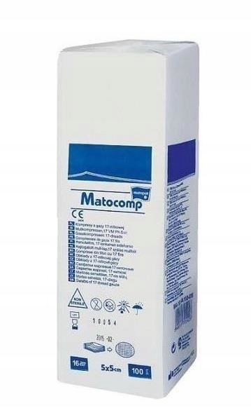 

Kompres Gazowy niejałowy 5x5cm 17N12W 100 Szt