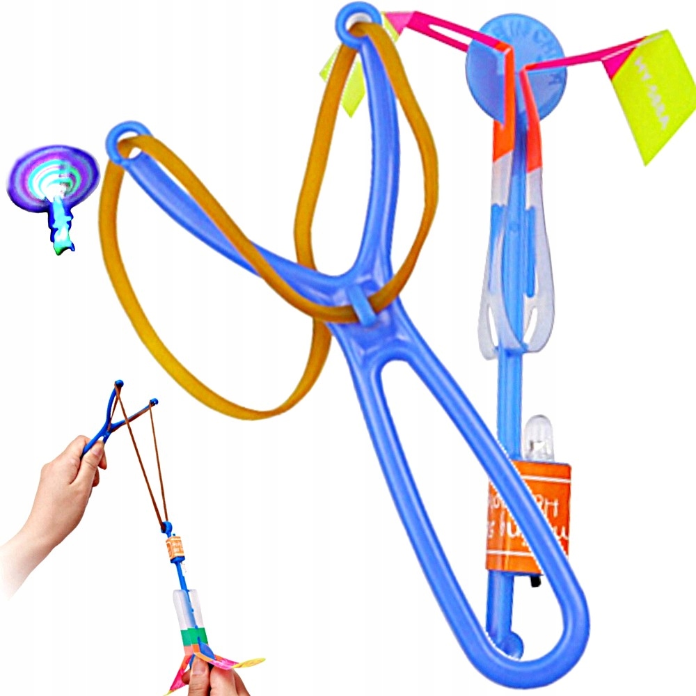 ВЕРТУШКА ЛЕТАЮЩАЯ ИГРУШКА СВЕТОДИОДНЫЙ РОГАТКА ВЕРТОЛЕТ ЗОНТИК ДЛЯ ДЕТЕЙ