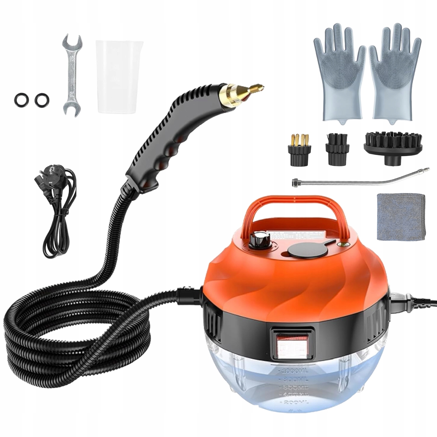 Ruční Parní Vysavač O Výkonu 2500 W Se 3 Různými Kartáčovými Hlavicemi