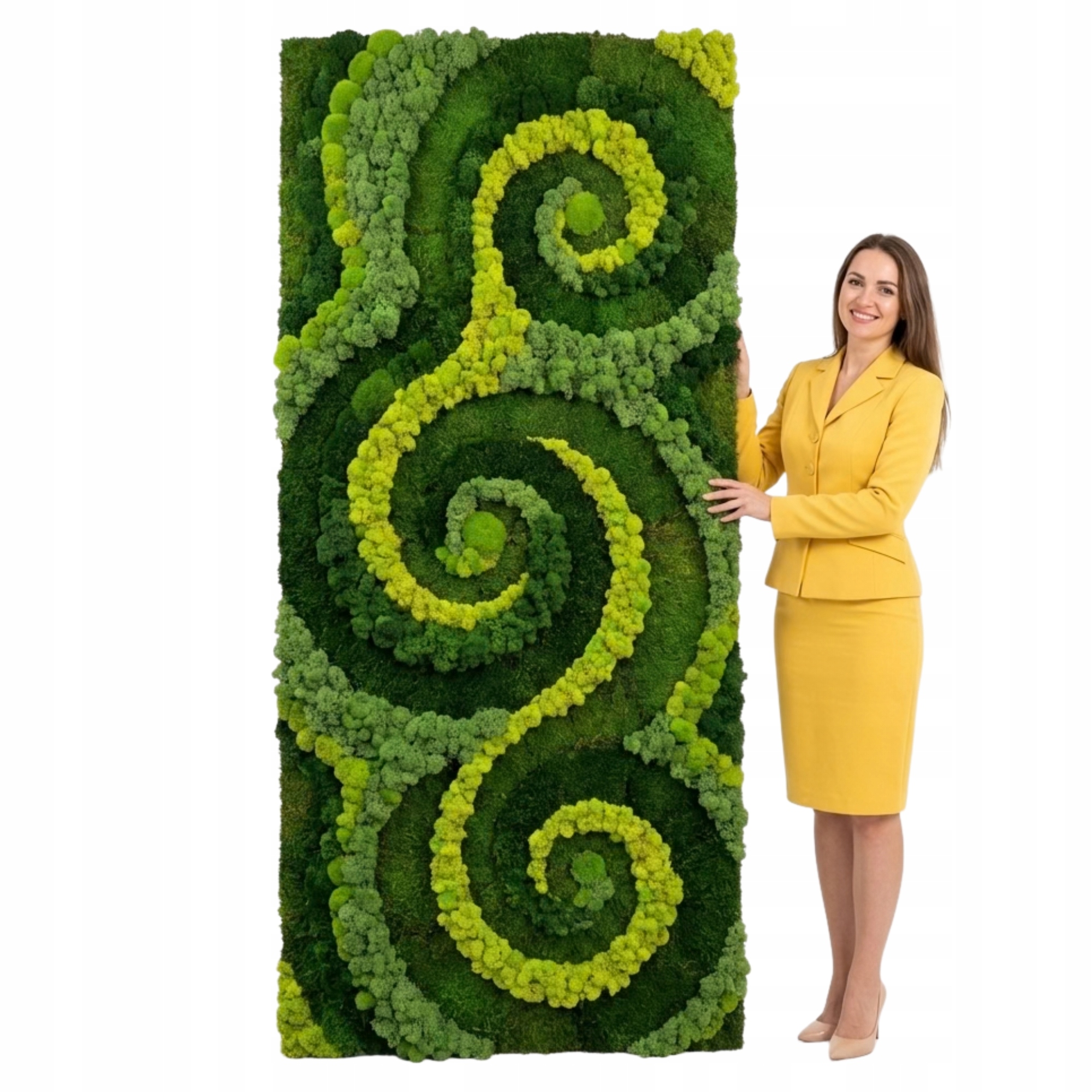 Panel z stabilizovaného mechu Chrobotka 120x240 Stěna z mechu Mech Chrobotek