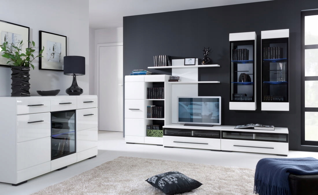 Szafka RTV Pod Telewizor Fever Black Red White Marka Black Red White