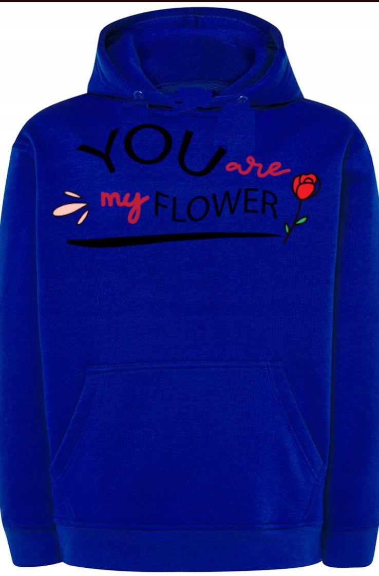 You Are My Flower Mikina s potiskem Kapuce vel. L