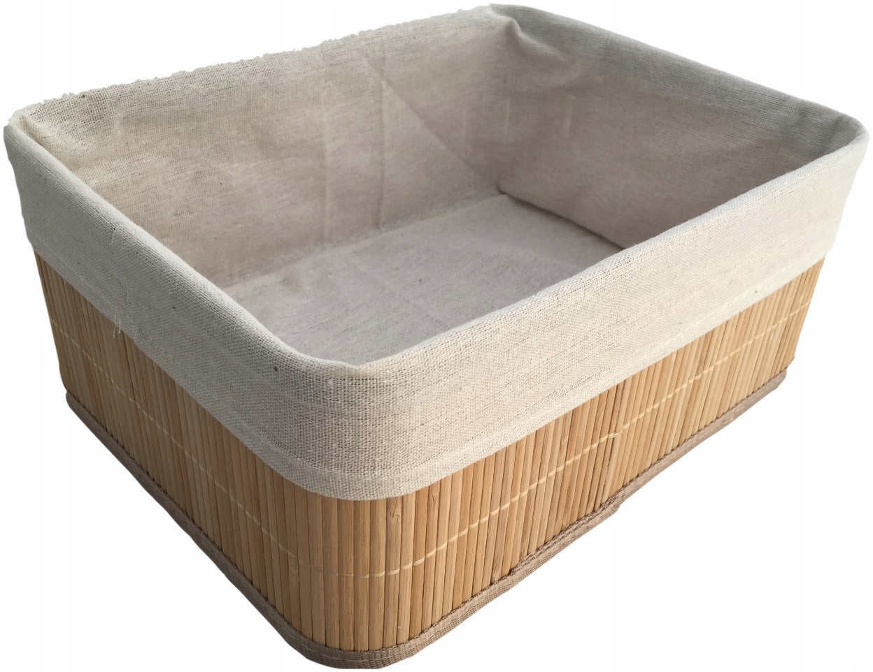 KOSZYK BAMBUSOWY ORGANIZER PUDEŁKO DO ŁAZIENKI PRZECHOWYWANIA NA KOSMETYKI Marka ZD Trading