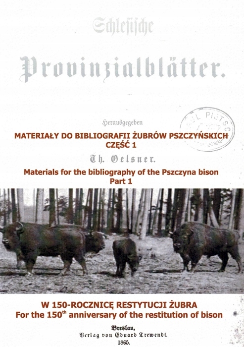 Materiały Do Bibliorafii Żubrów Pszczyńskich Cz 1