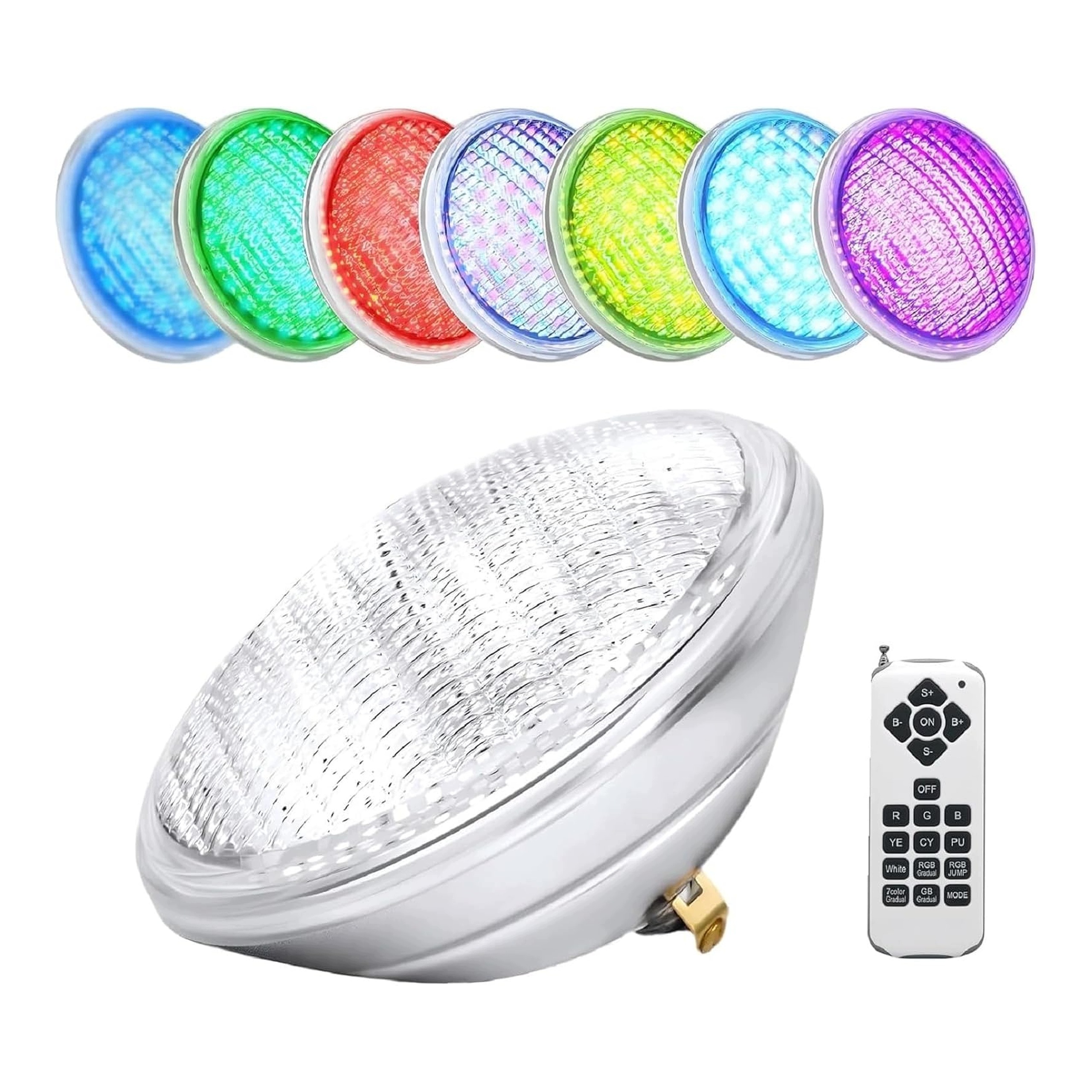 Led bazénové osvětlení PAR56 36W Rgb s dálkovým ovládáním IP68 12V