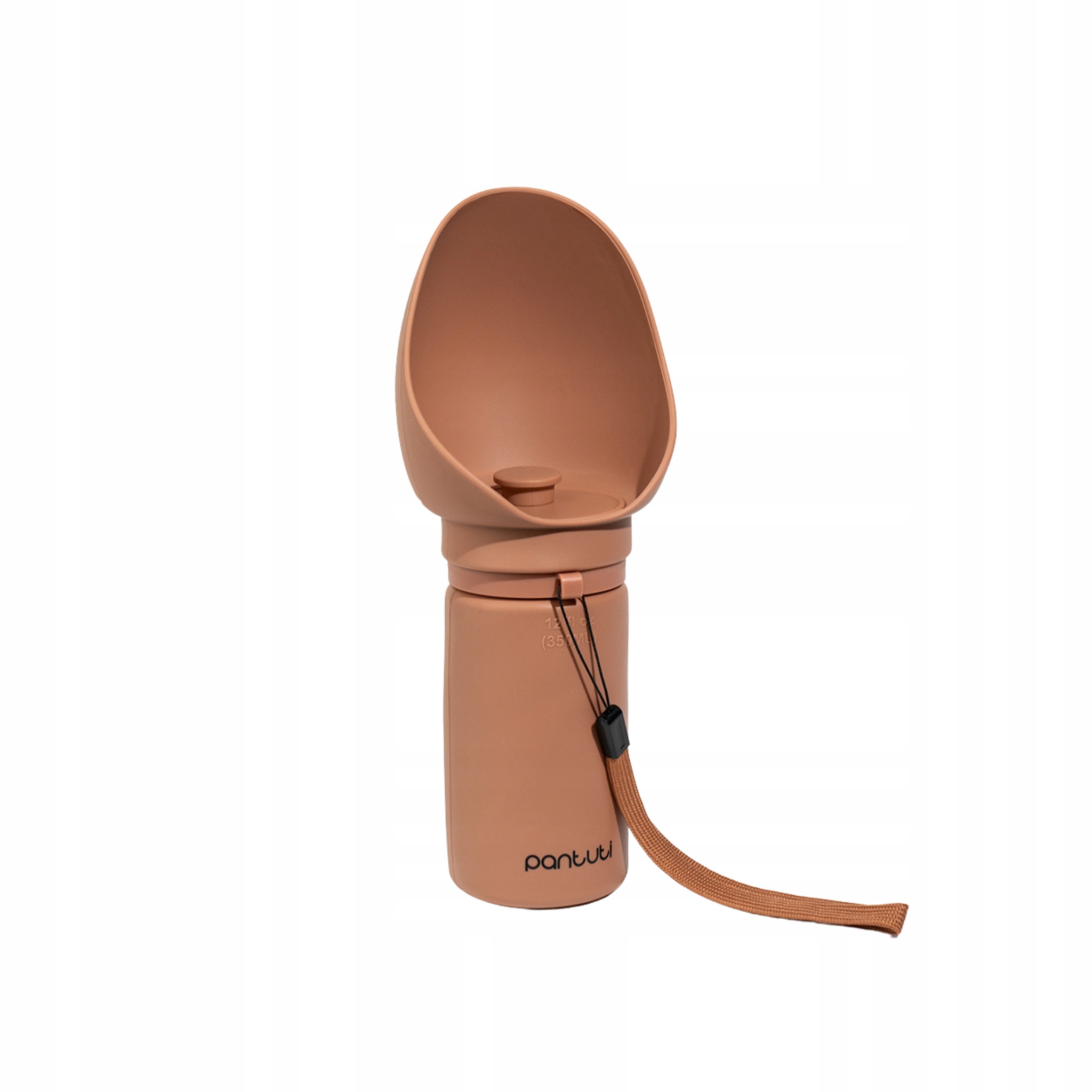 Levně Skládací silikonová turistická láhev pro zvířata Monte hnědá 350 ml