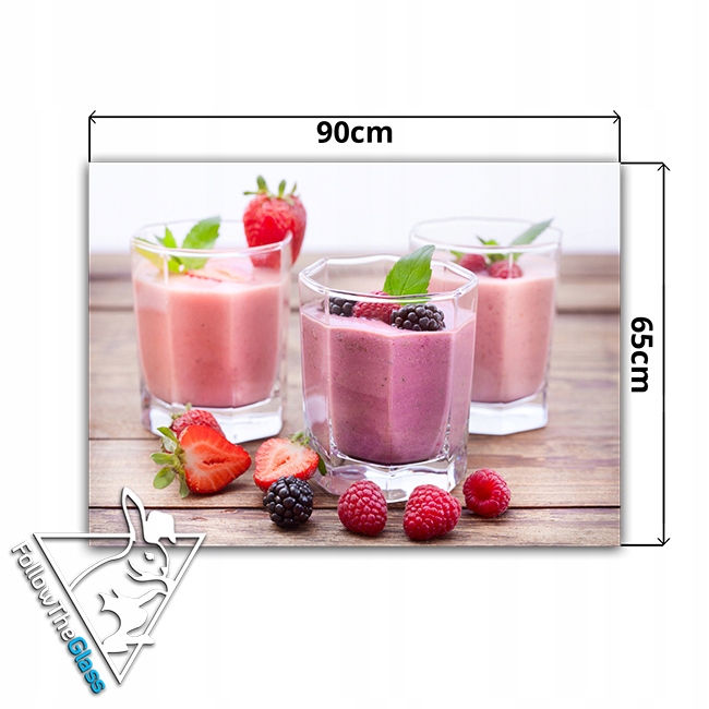 dekor szkło panel hartowany HD 90x65 truskawka Typ dekor