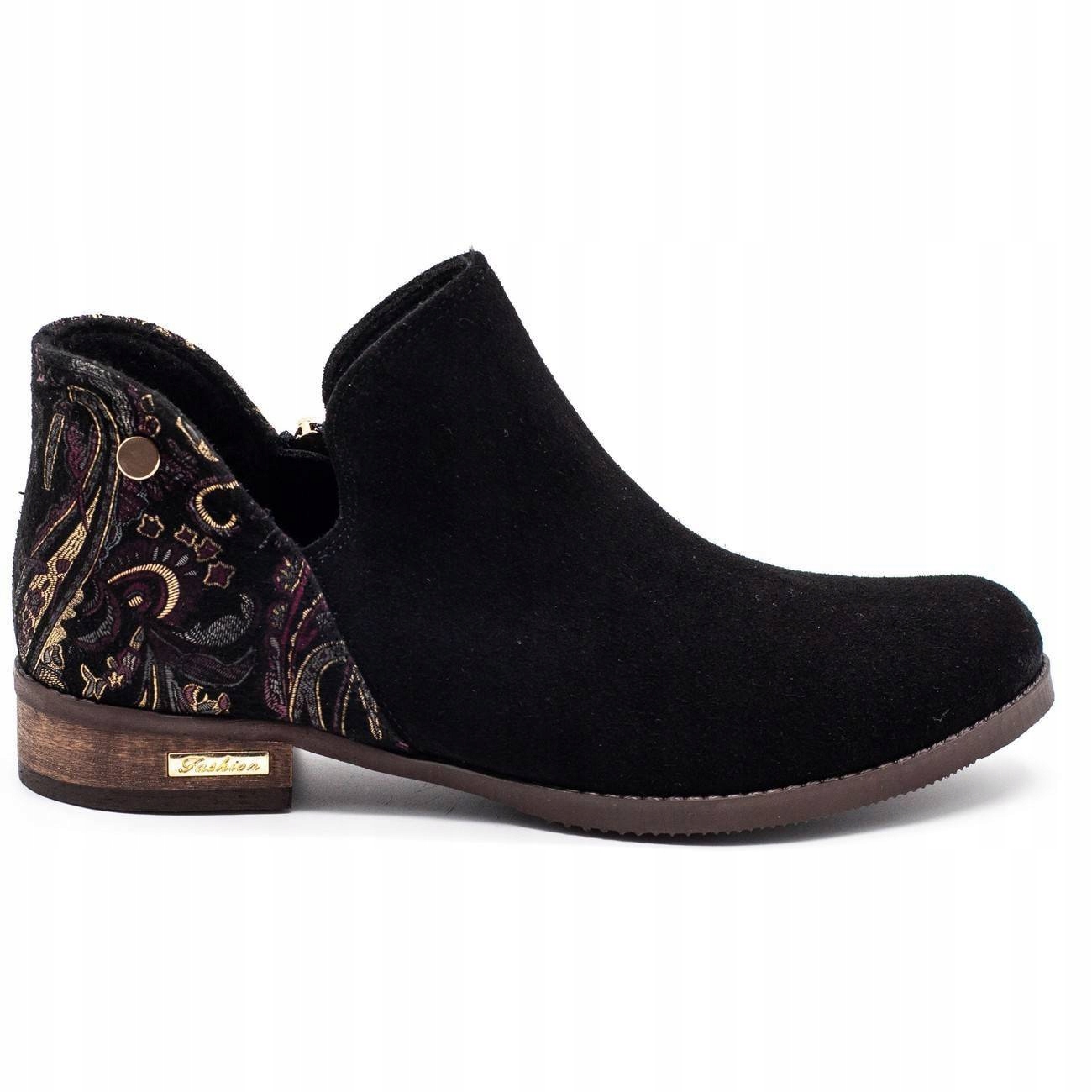 

Botki Ocieplane Polskie Silvia Skórzane Czarny 40