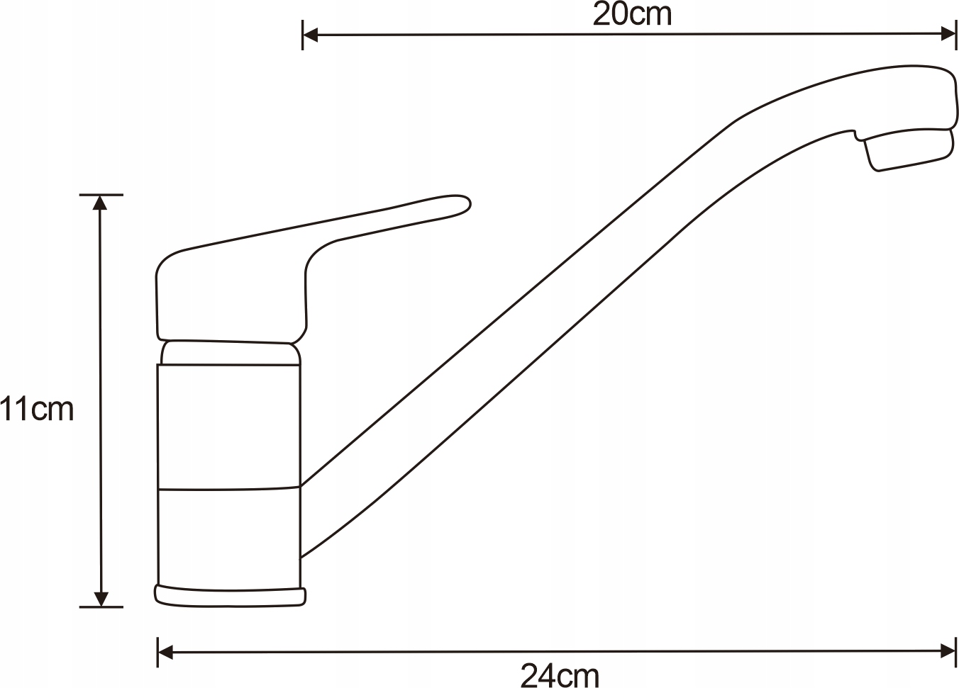 MEXEN SELMA BATERIA KUCHENNA DŁUGA WYLEWKA CHROM Linia Selma