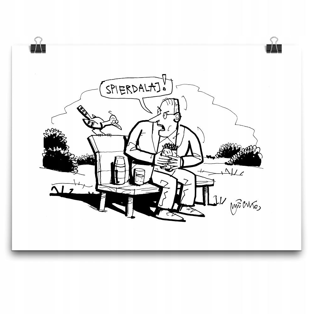 PLAKAT PREZENT URODZINY SPIER...AJ ANDRZEJ MLECZKO