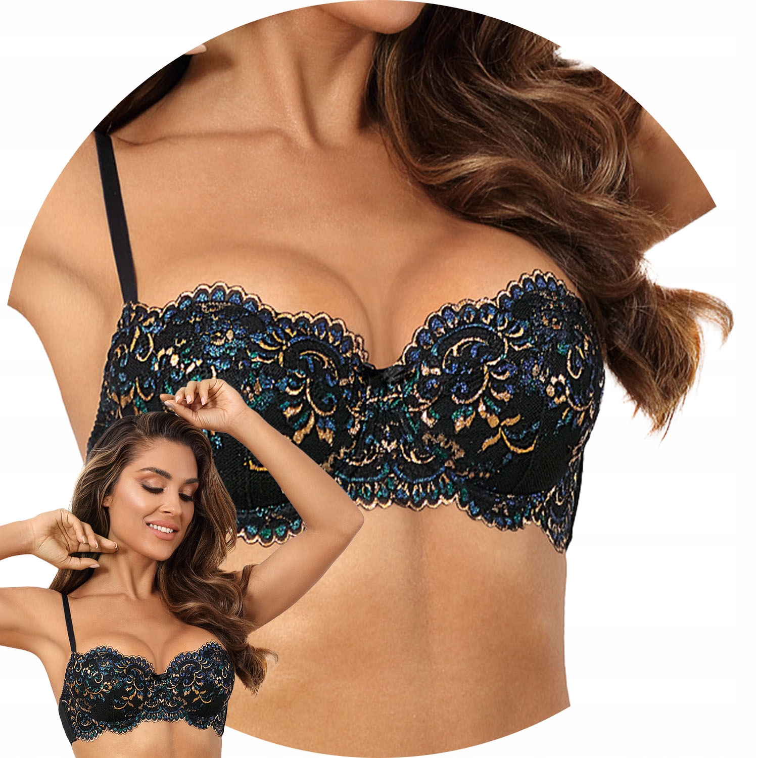 Axami V-10381 černá 65D push-up podprsenka