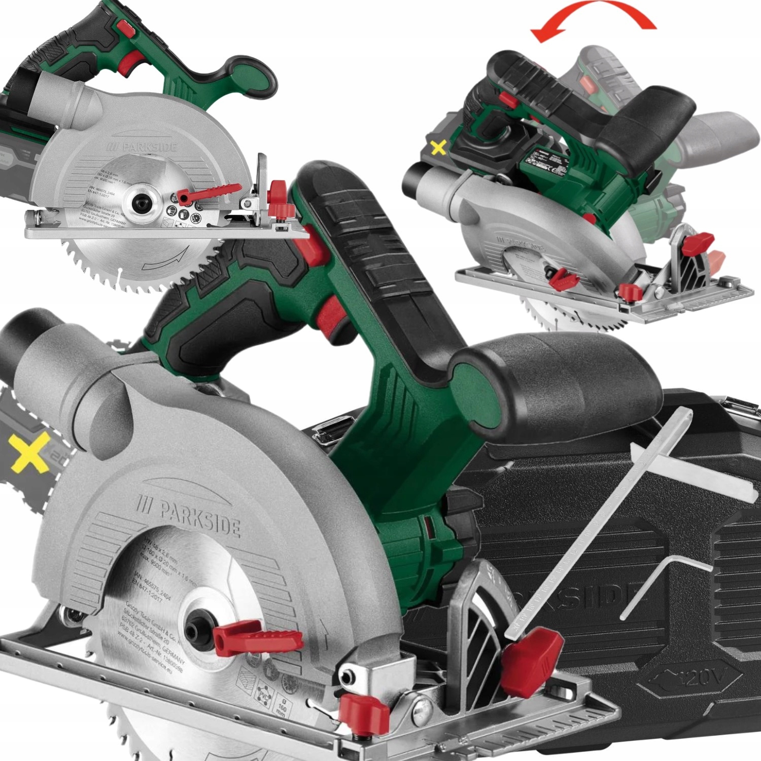 Piła Pilarka Ręczna Akumulatorowa Tarczowa Parkside 20V 150mm