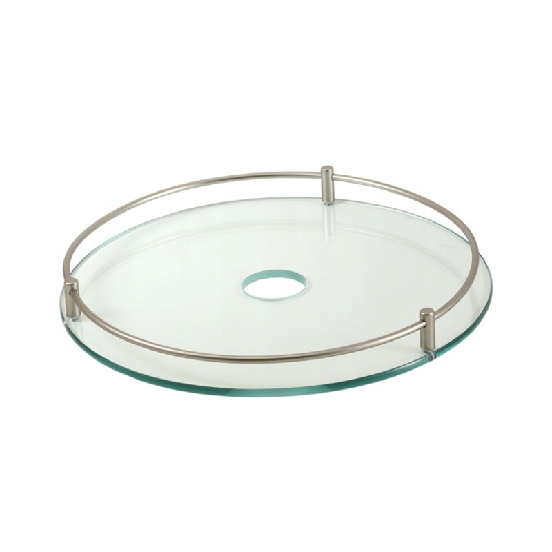 PÓŁKA SZKLANA Z RELINGIEM 450MM SATYNA AMIX PTJ116-19/B/S