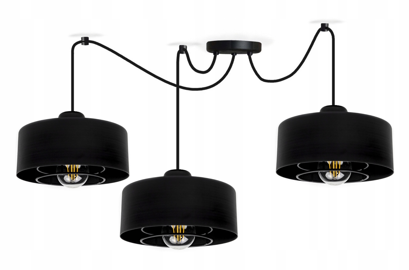 Lustr závěsné stropní svítidlo Pajak Loft Spiro černá Led stropní lampa