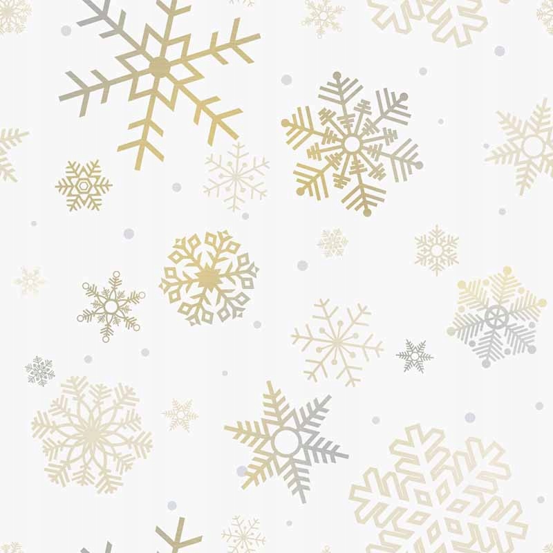 OBRUS ŚWIĄTECZNY ZASŁONY PŁATKI ŚNIEGU GWIAZD BN31