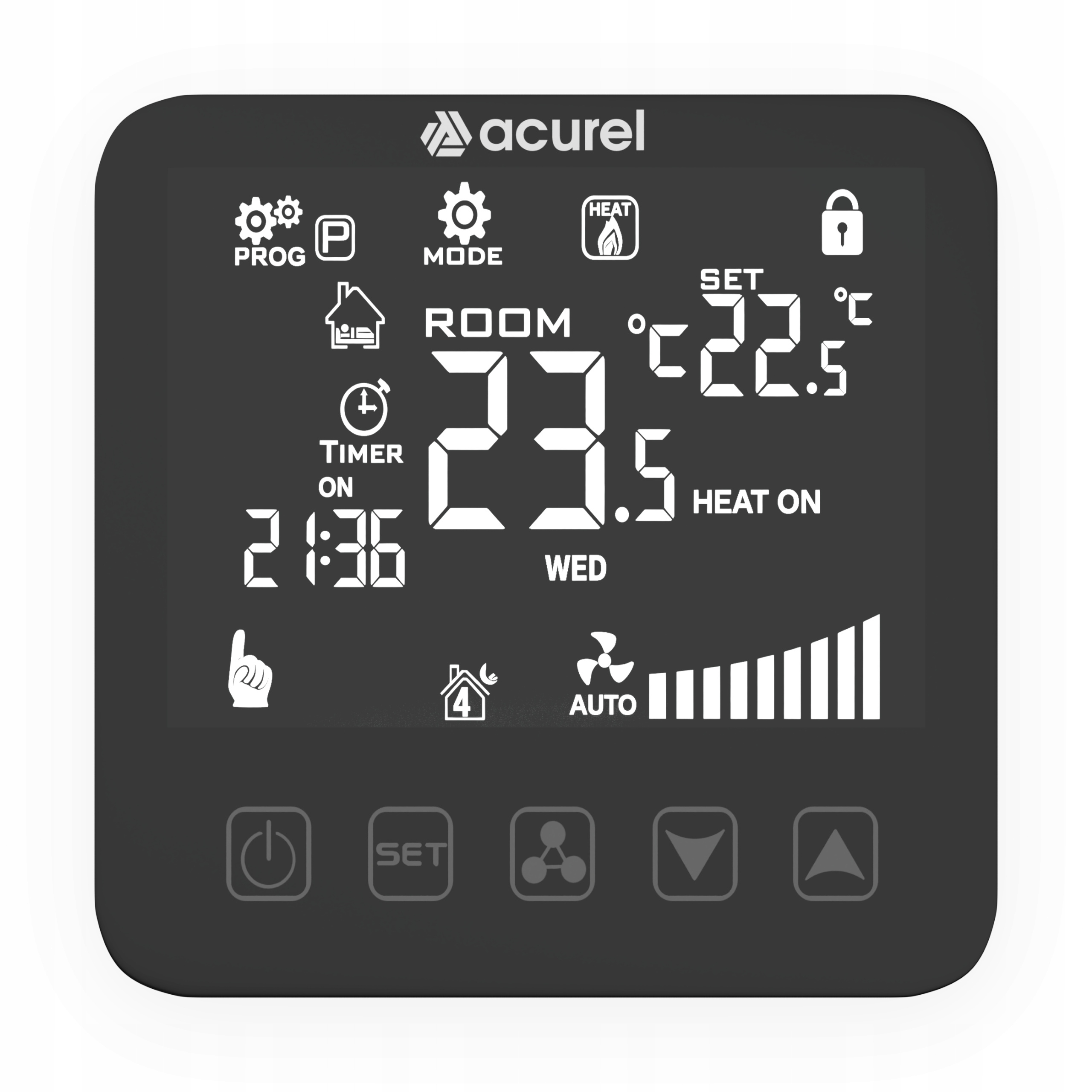 Sterownik Klimakonwektorów Regulator Fancoil 4P LCD Programowalny 230V