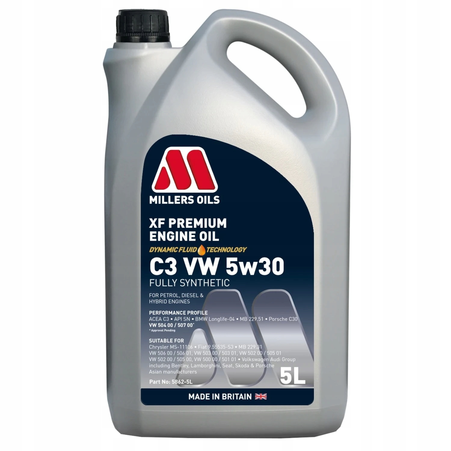 Millers Xf Premium C3 Vw 0w30 Olej do motora 5L