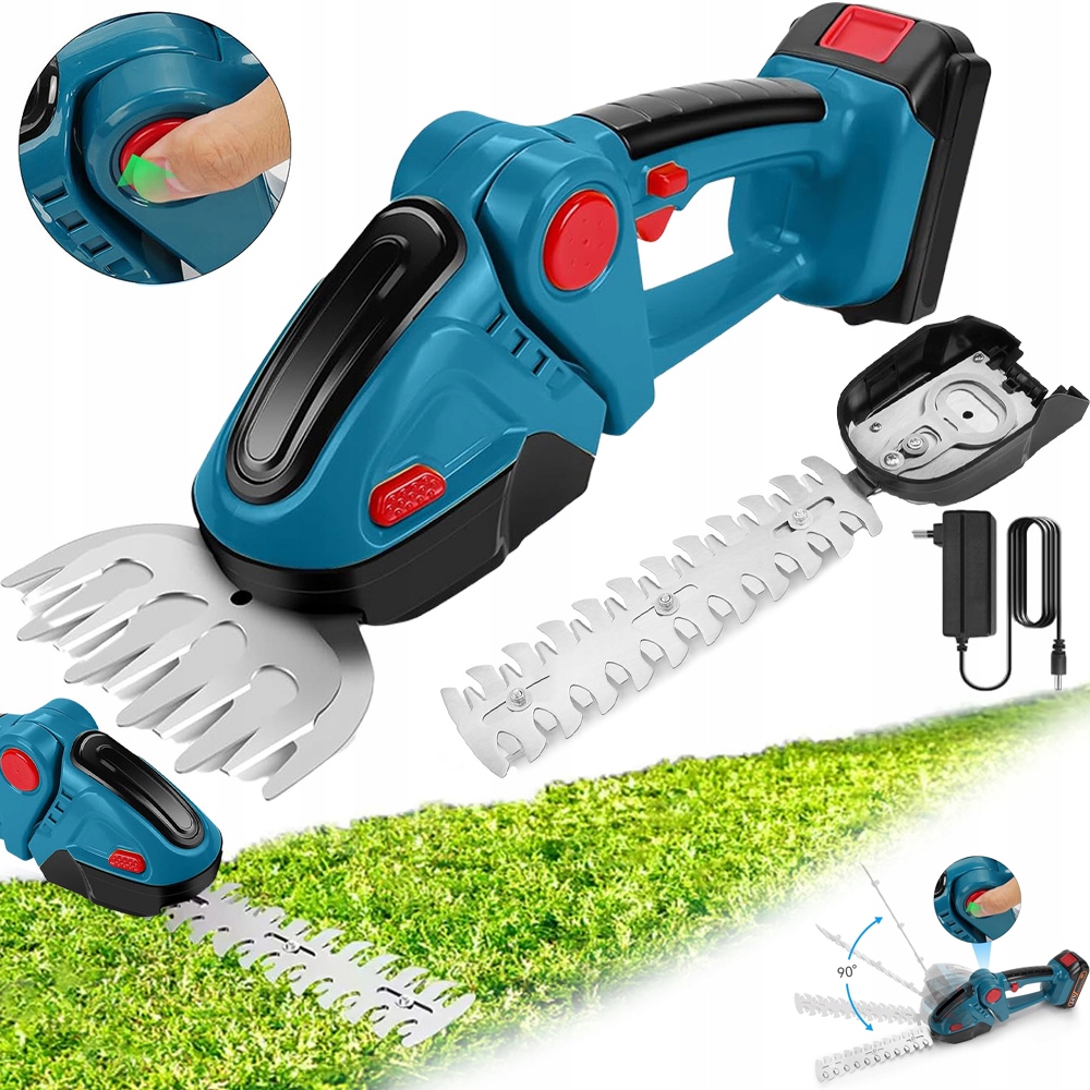 Nożyce Do Trawy Żywopłotu Akumulatorowe Sekator Do Krzewów 1500MAH 24V