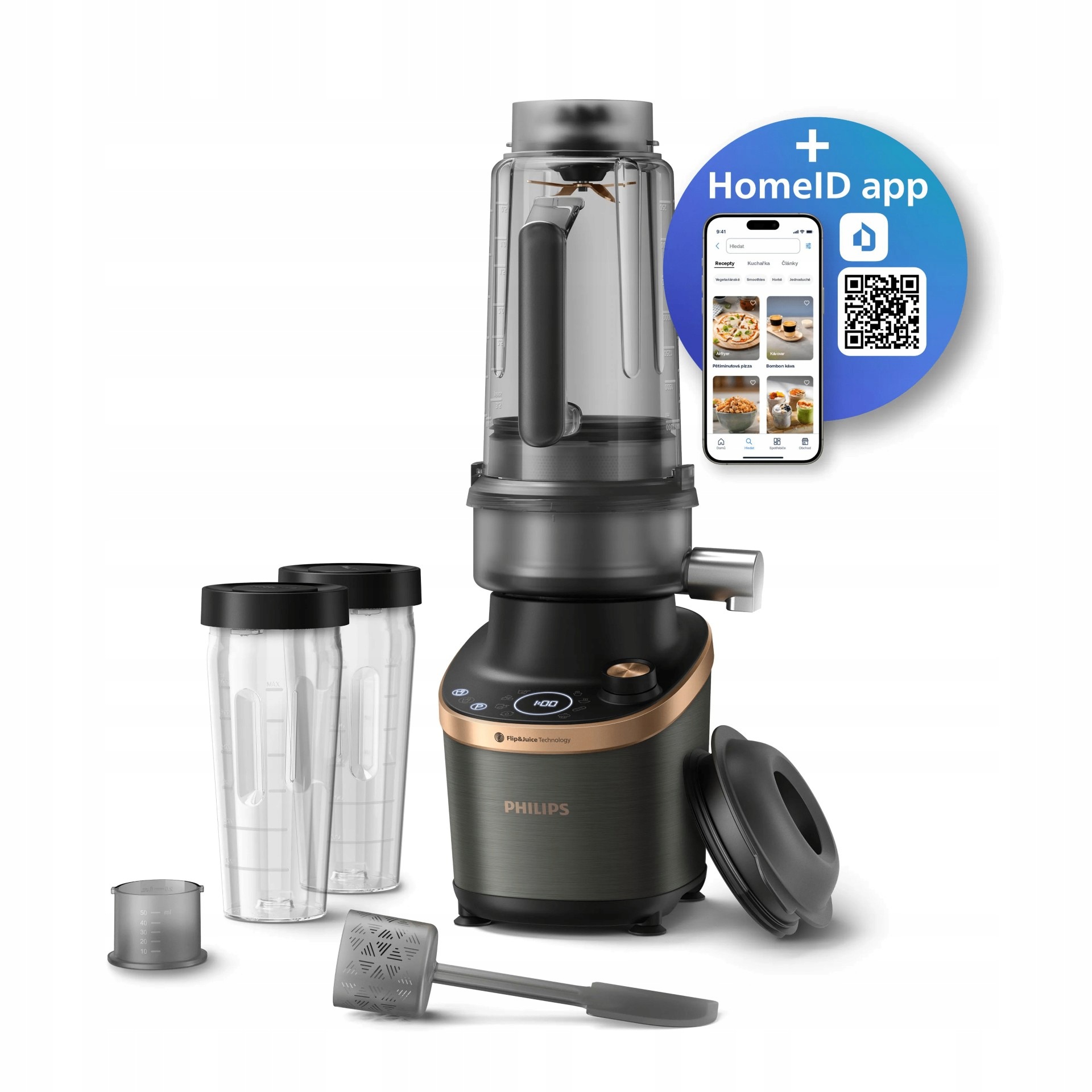 Philips Mixér Flip&Juice Vysokorýchlostný mixér s odšťavovacím HR3770/00