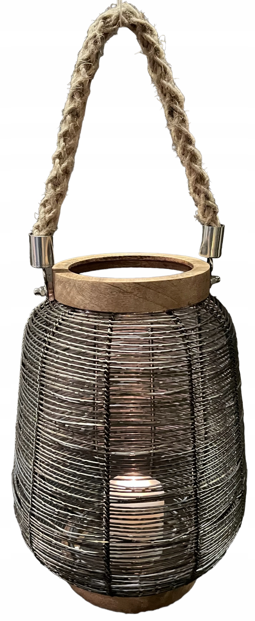 Lampáš Kovová Grafitová Dekorácia 28 CM