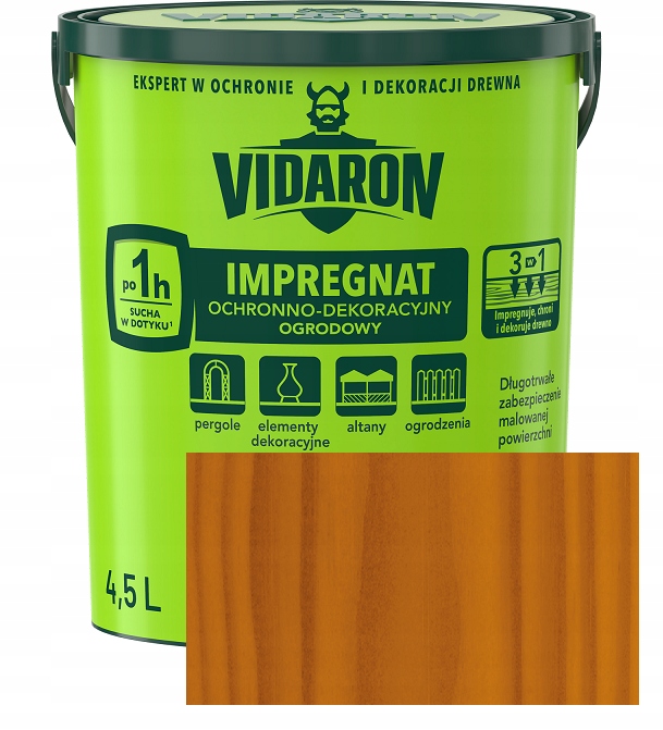 

Vidaron Impregnat Ogrodowy Do Drewna 4,5L R02 Teak