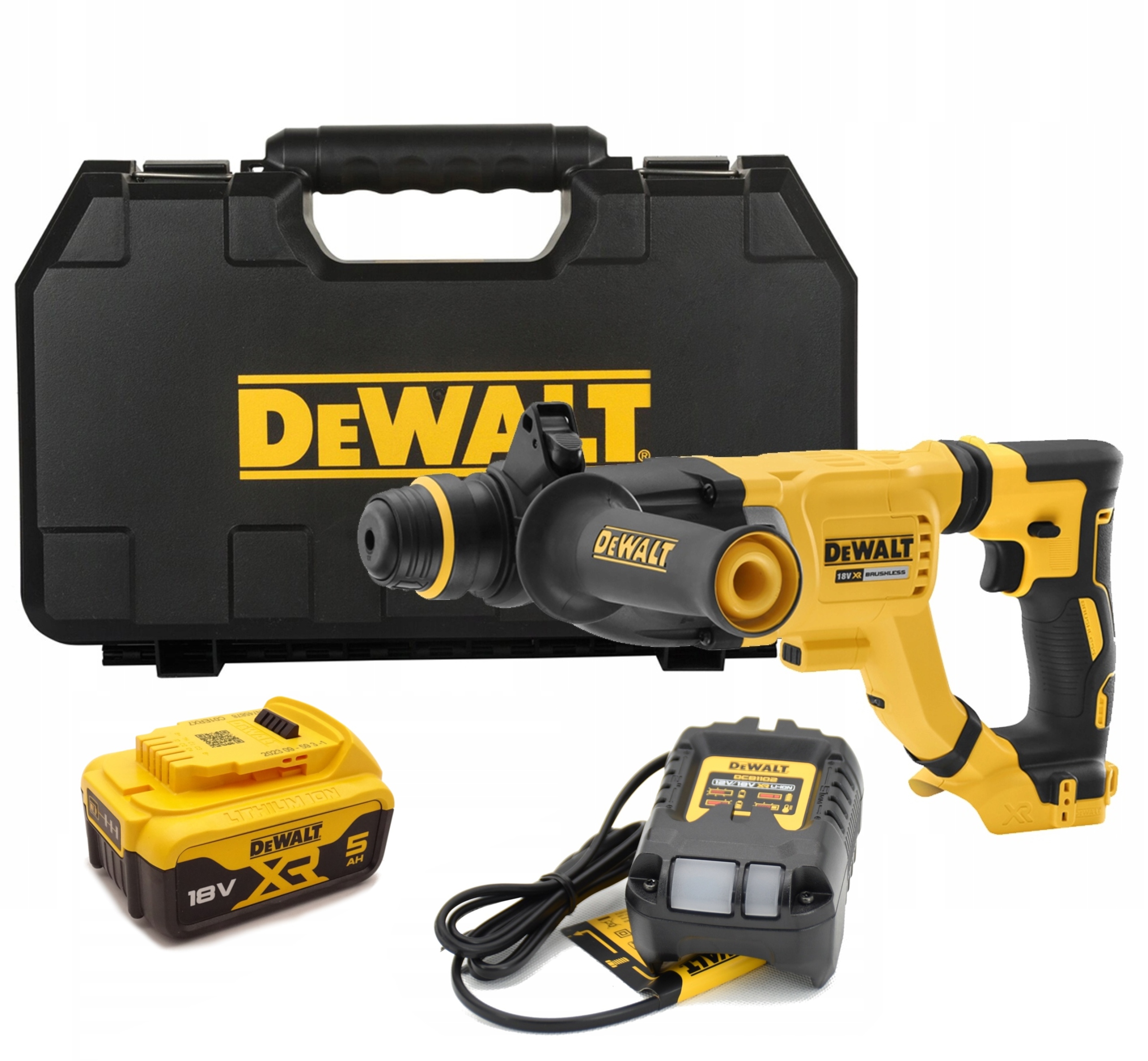 Dewalt DCH263P1 Młotowiertarka 18V 3,0J Sds+ Plus 3 Funkcyjna Zestaw 1x5Ah