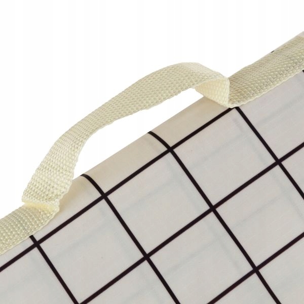 Mata piknikowa 150x150 cm Biała WODOODPORNA Lekka Model TG64613