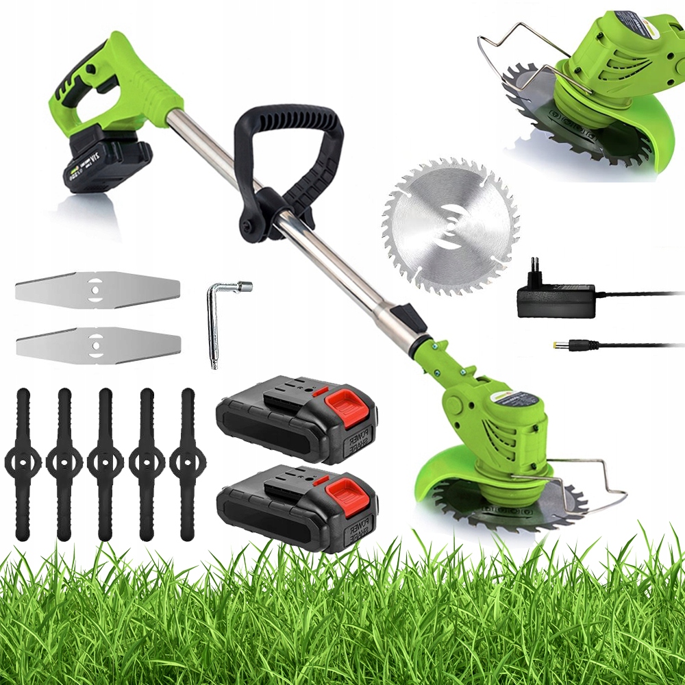 Mocny Kosa Podkaszarka Akumulatorowa Do Trawy 21V 18000 Rpm 2XAKU