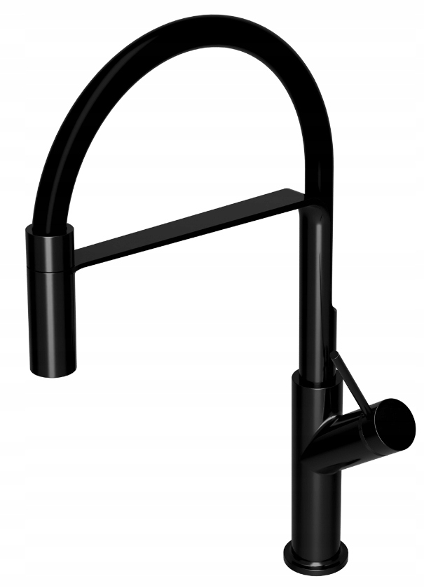 Omnires bateria kuchenna z wyciąganą wylewką Vita czarna VI6350BLBL