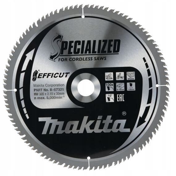 Makita B-67321 pilový kotouč Efficut 305*30mm 100Z (old=B-67278)