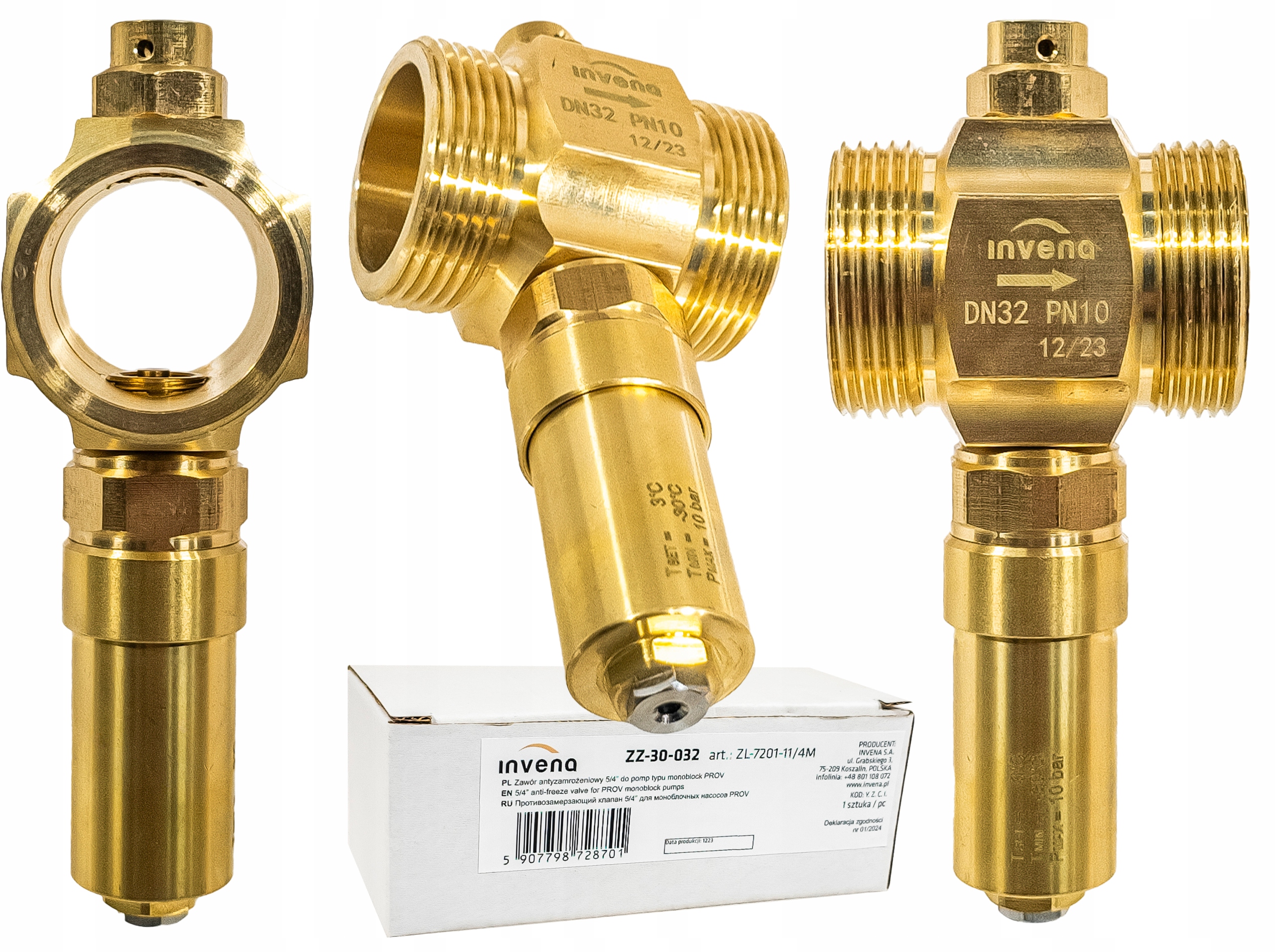 Protimrazový Ventil Proti Zamrznutí 5/4" Palce Pro Čerpadla Typu Monoblok