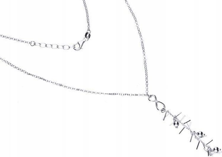 Stříbrný náhrdelník 925 s nekonečnem, 4,49 g, módní vzor jako dárek pro ženy