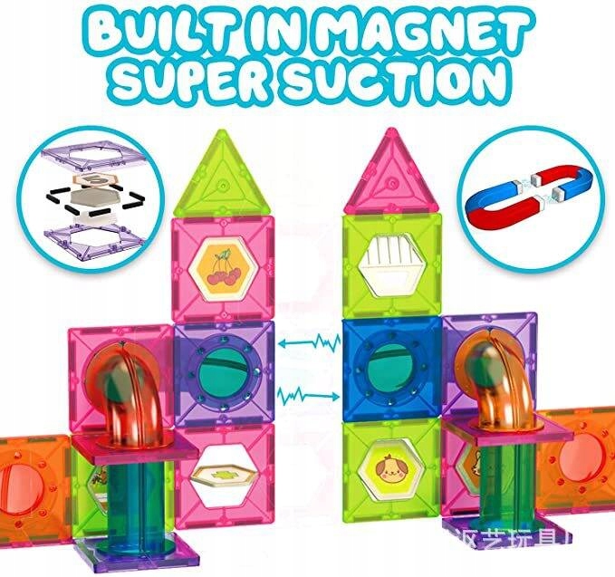 KLOCKI MAGNETYCZNE KONSTRUKCYJNE KULODROM TOR 148e Materiał inny