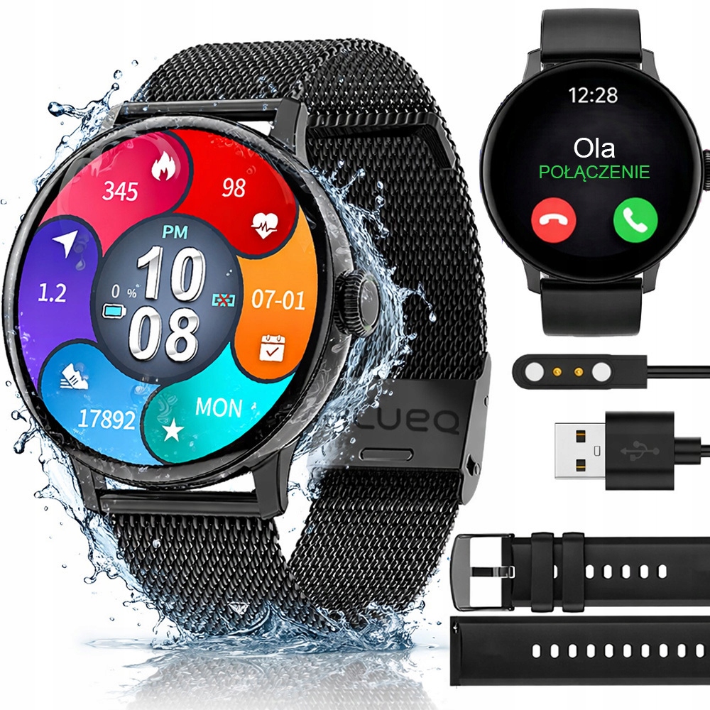 Hodinky Chytré Hodinky Dámské Hovory Menu Pl Voděodolné IP68 Hovory OPASKIx2