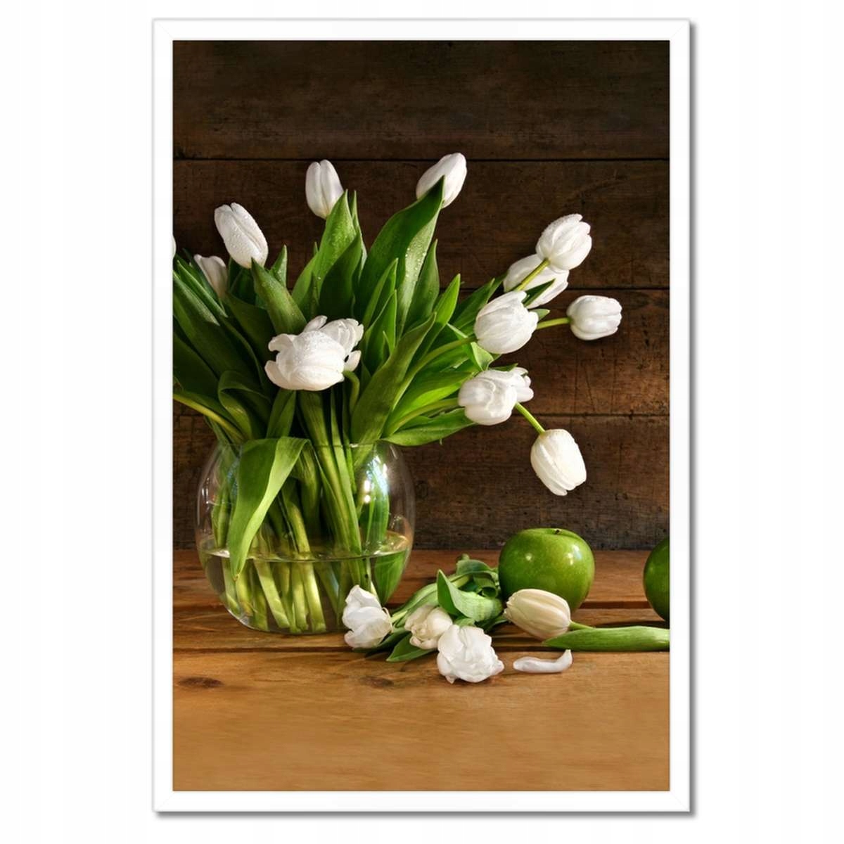 Plakáty v rámu 40x60 Bílé tulipány