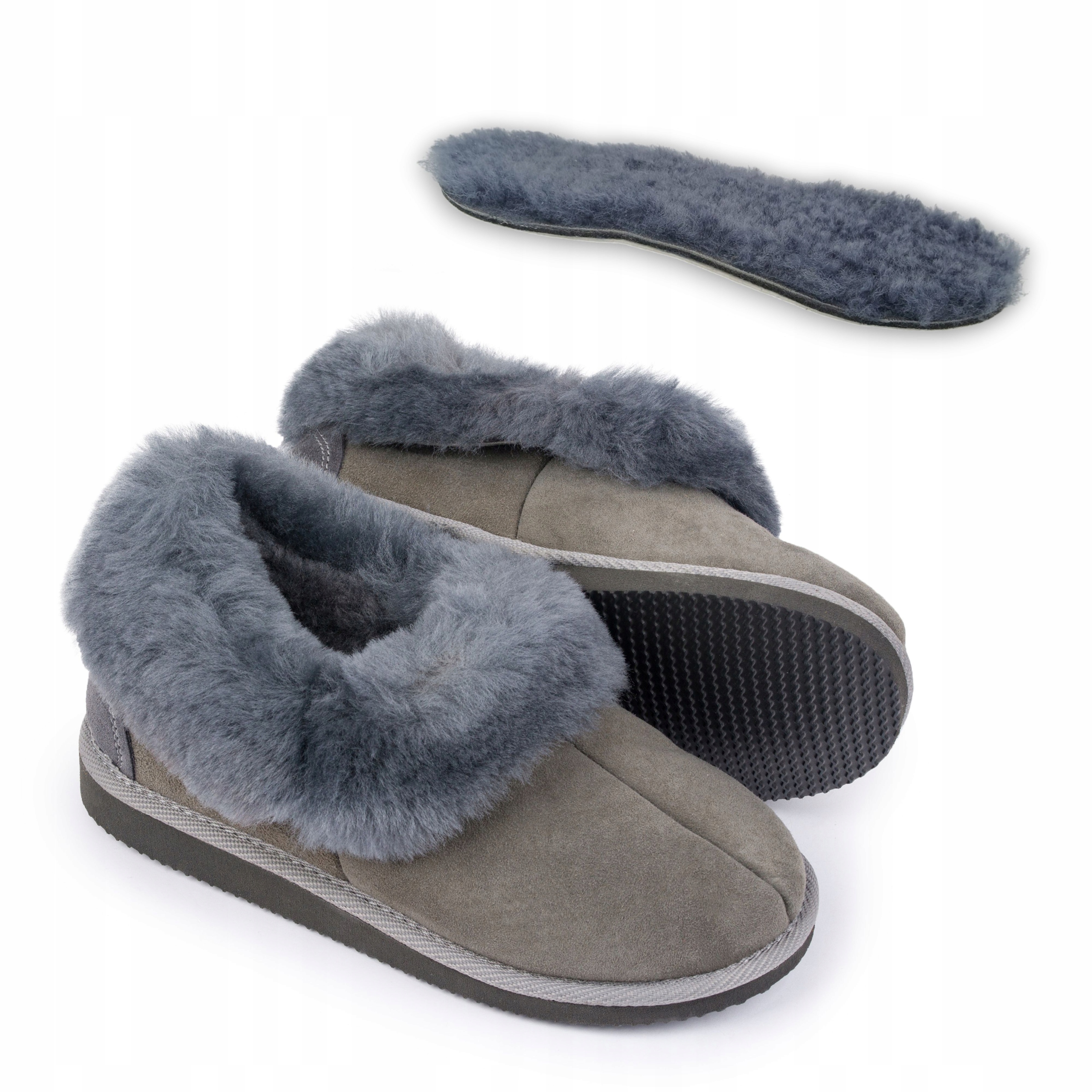 Pantofle z přírodní ovčí vlny – polská výroba vel. 40