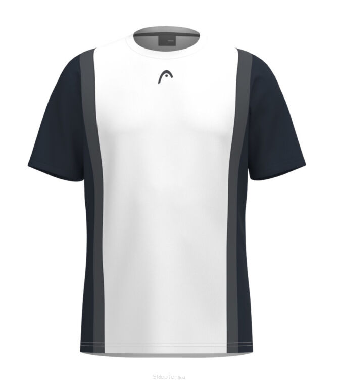 Koszulka tenisowa Head Club 25 Tech T-Shirt Men biało-granatowy M